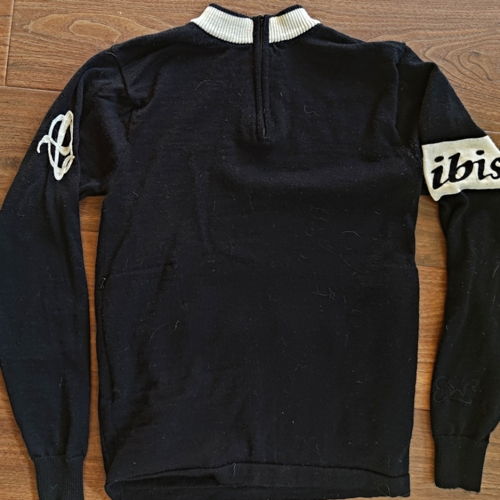 EWR Ibis Wool Cycling Jersey xs Black And White
